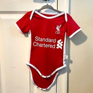M. Salah Liverpool Standard Chartered L.F.C. Infant Jersey Onesie size 9-12M